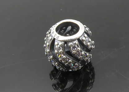PANDORA 925 Sterling Silver  Vintage Cubic Zirconia Slide Pendant  PT16487