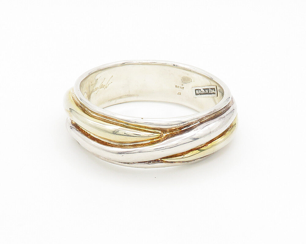DESIGNER 925 Sterling Silver  Vintage Shiny Sculpted Bangle Bracelet  BT7312