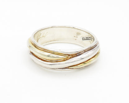 DESIGNER 925 Sterling Silver  Vintage Shiny Sculpted Bangle Bracelet  BT7312