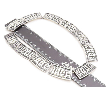 TAXCO MEXICO 925 Sterling Silver  Vintage Designer Large Chain Necklace NE1194