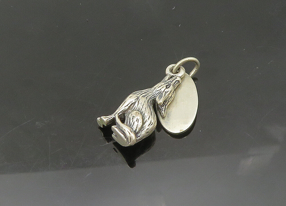 925 Sterling Silver  Vintage Howling Wolf Yellowstone Park Pendant  PT17427
