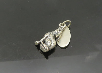 925 Sterling Silver  Vintage Howling Wolf Yellowstone Park Pendant  PT17427