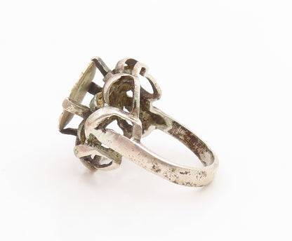 925 Sterling Silver Vintage Ring Etched Virgo Zodiac Coin Band  Sz 8  RG35609