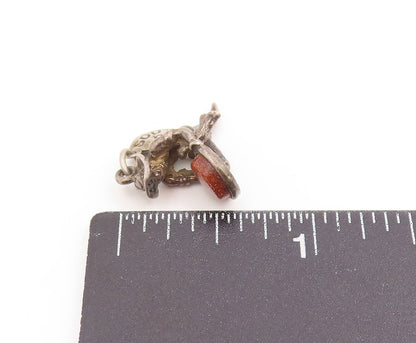 925 Sterling Silver Vintage Pendant Goldstone South Dakota Prospector  PT26221