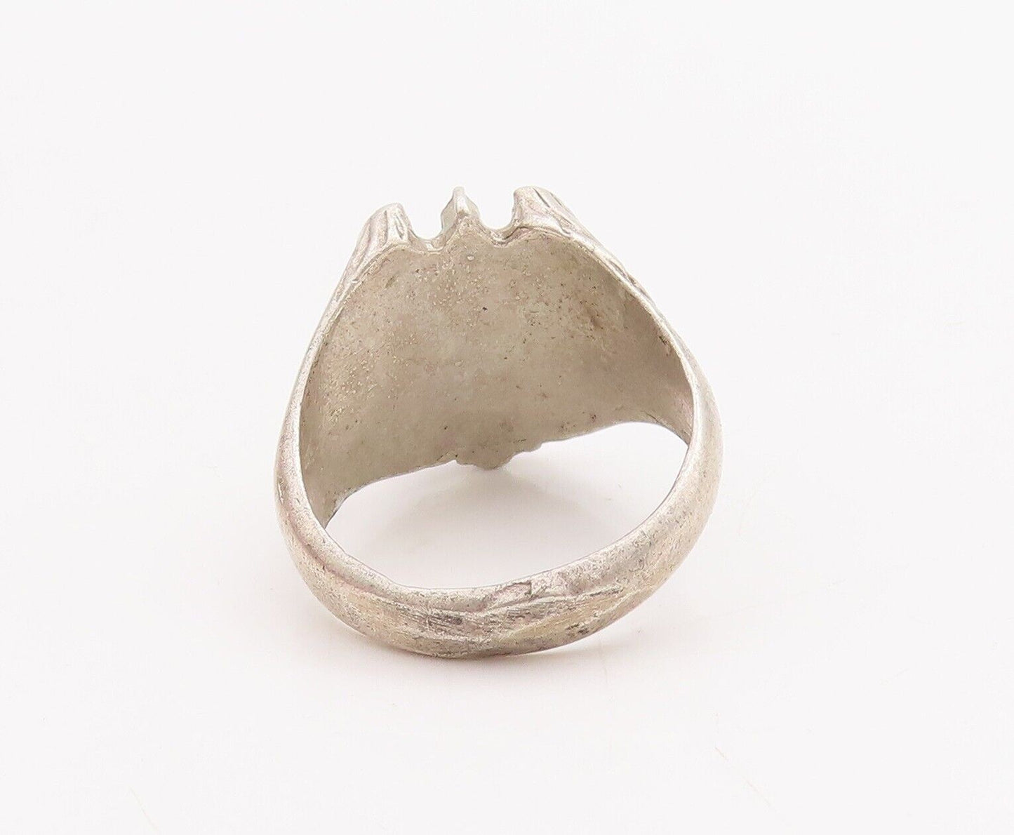 925 Sterling Silver Vintage Ring SOUTHWESTERN Bird Crush Turquoise Sz 8 RG28937