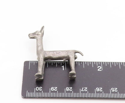 925 Sterling Silver Vintage Brooch Pin Miniature Llama Figurine Charm  BP12267