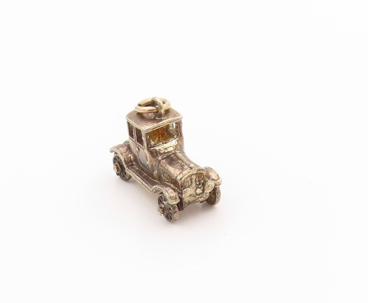 925 Sterling Silver Vintage Pendant Historic Ford Model T Design MOVES  PT24808