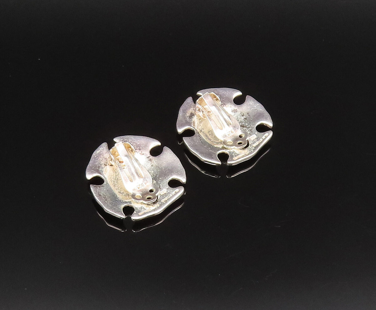 RLM STUDIO 925 Silver  Vintage Fidget Shield Non Pierced Earrings  EG12132