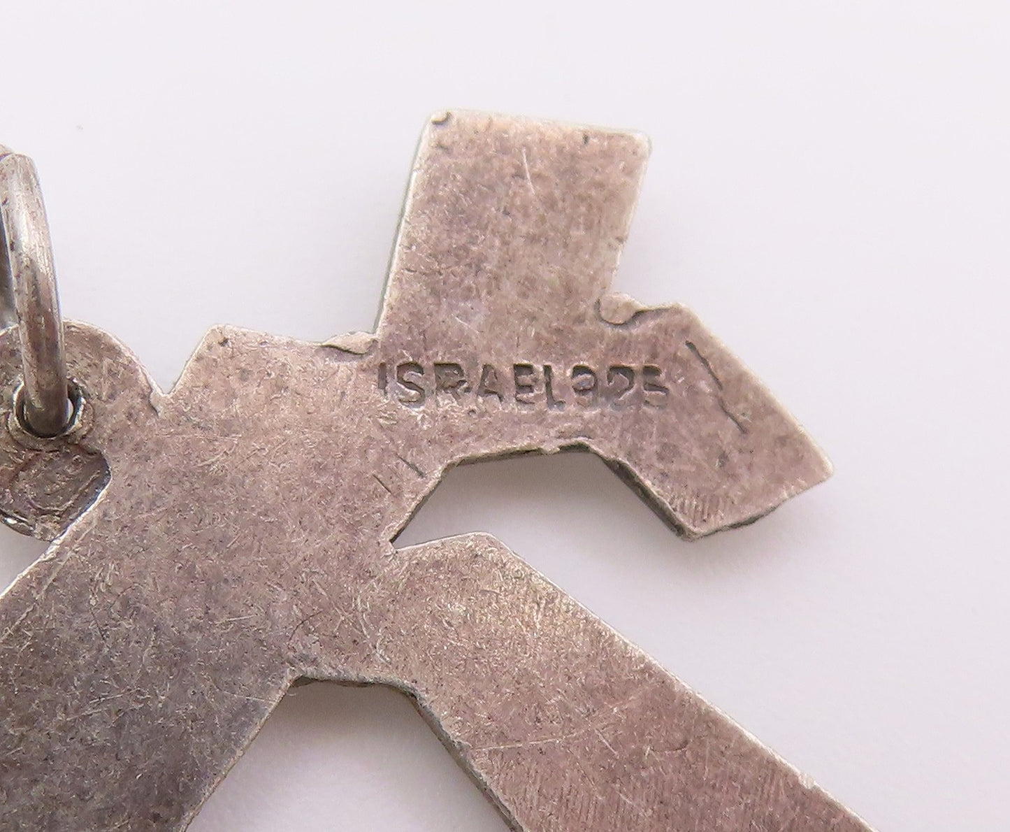 925 Sterling Silver Vintage Pendant Classic Textured Chai Hebrew Charm  PT26377