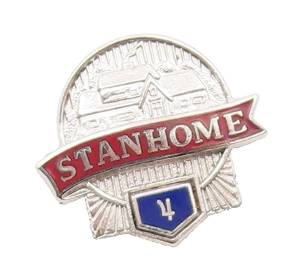 925 Sterling Silver  Vintage Enamel Stanhome Salesman Brooch Pin  BP8667