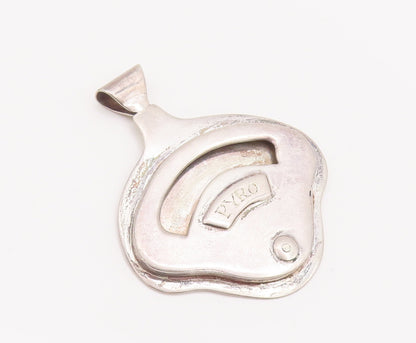 925 Sterling Silver Vintage Pendant Antique 3D Carved Weighing Scale  PT22670