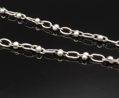 MEXICO 925 Silver  Vintage Carved Face Onyx Beaded Detail Necklace  NE3976