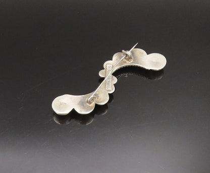 TAXCO 925 Silver  Vintage Antique Bead Ball & Twisted Rope Brooch Pin  BP9611