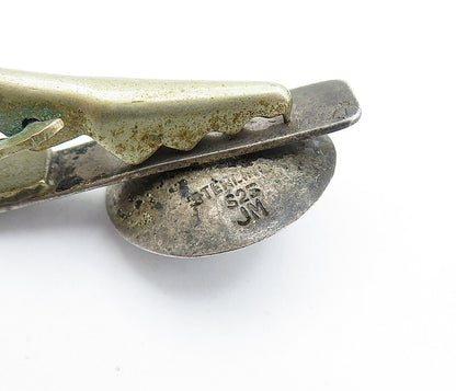JM 925 Sterling Silver  Vintage Antique Petite Sombrero Motif Tie Clip  TR1241