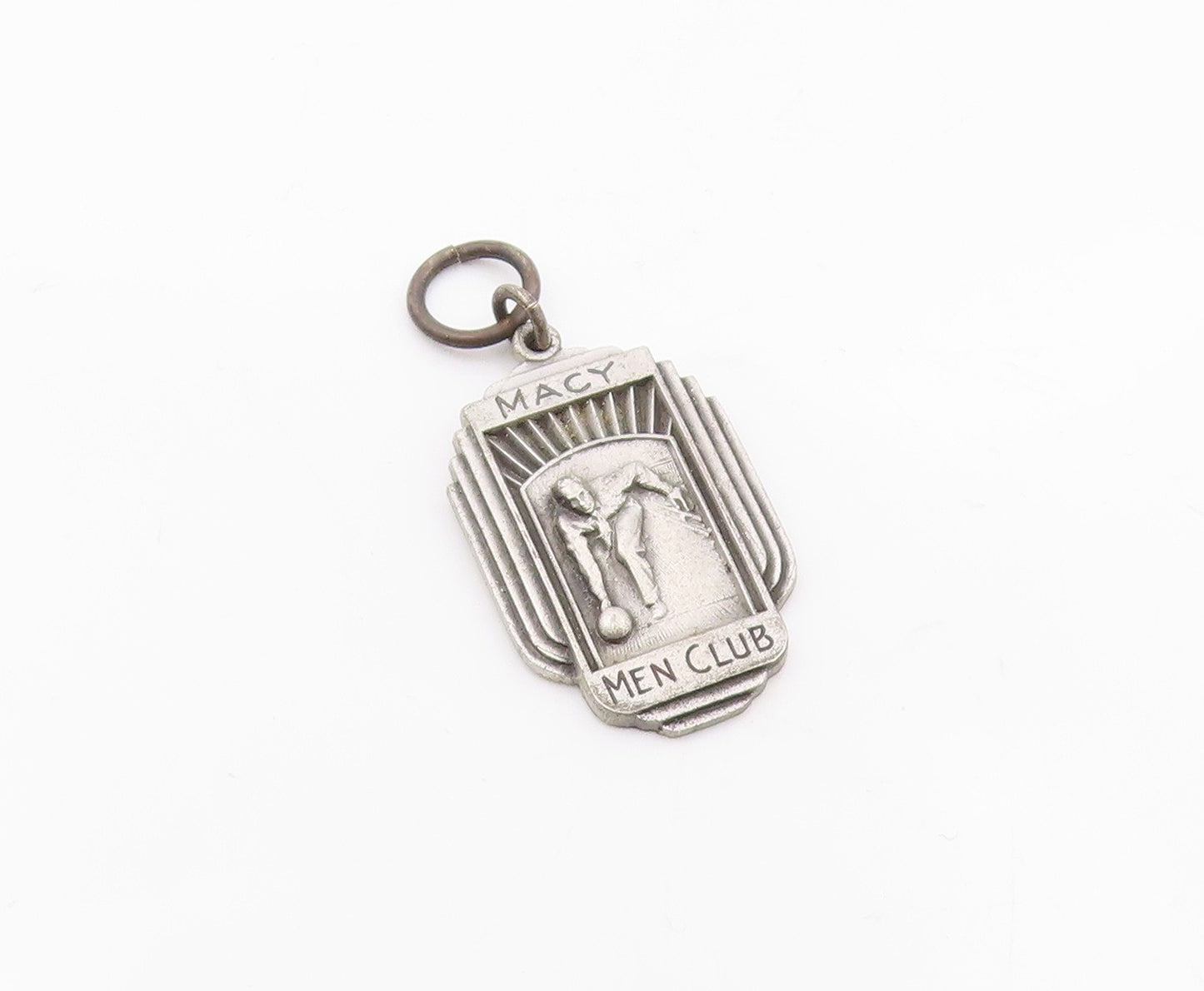 DIEGES & CLUST 925 Silver  Vintage Antique Men Club Bowling Pendant  PT16453