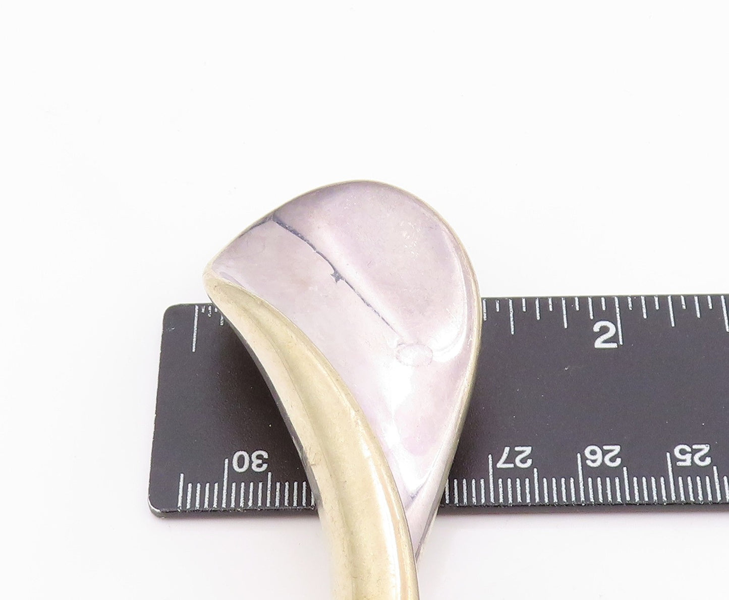 DESIGNER 925 Sterling Silver Vintage Shiny Two Tone Twist Brooch Pin  BP4047