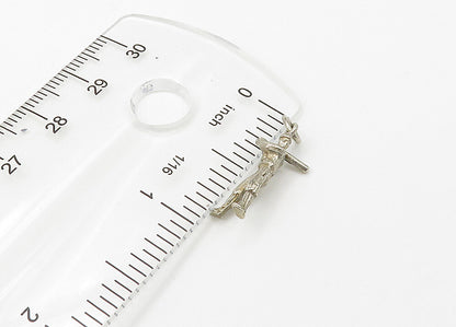 925 Sterling Silver  Vintage Shiny Petite Baseball Player Pendant  PT17233