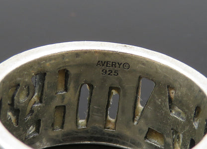 AVERY 925 Sterling Silver   Vintage Faith Hope & Love Band Ring Sz 6  RG23182