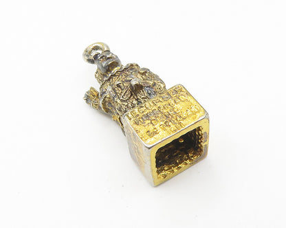 KINNEY 925 Sterling Silver  Vintage Petite Statue Drop Pendant  PT8664