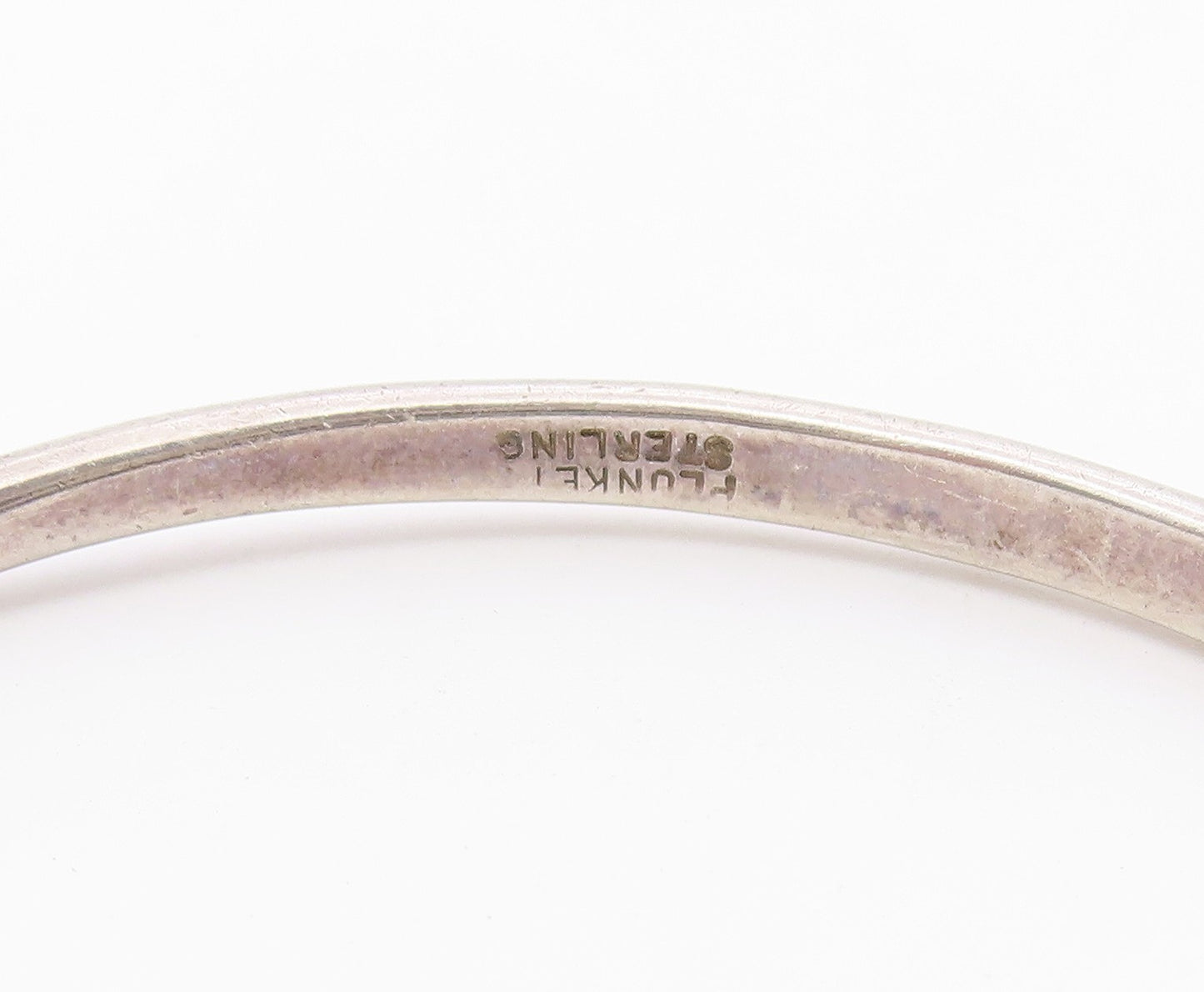 PLUNKETT 925 Sterling Silver  Vintage Tied Knot Bangle Bracelet  BT8368