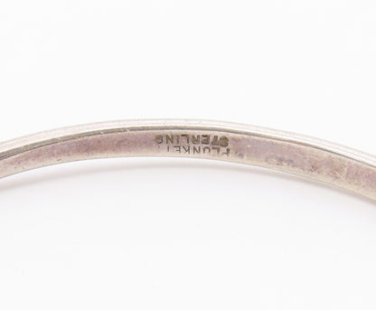 PLUNKETT 925 Sterling Silver  Vintage Tied Knot Bangle Bracelet  BT8368
