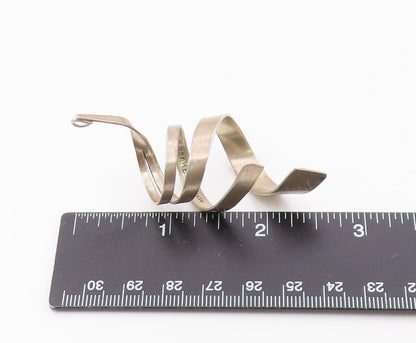 MEXICO 925 Silver  Vintage Shiny Smooth Swirled Ribbons Pendant  PT19141