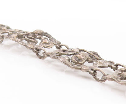 925 Sterling Silver Vintage Bracelet Antique Brutalist Egyptian Design  BT11209