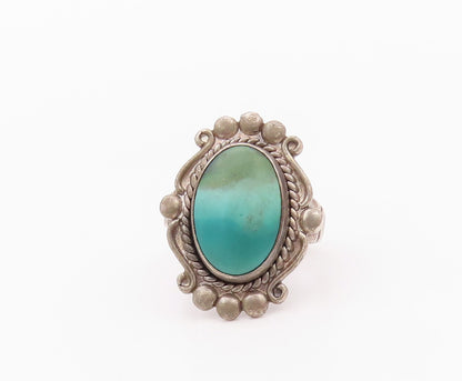 925 Sterling Silver Vintage Ring SOUTHWESTERN Designer Gemstone SZ 6 RG32047
