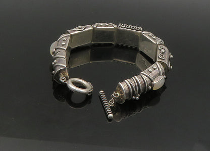 DEBORAH ARMSTRONG 925 Sterling Silver Vintage Real Gemstone Bracelet  BT8958