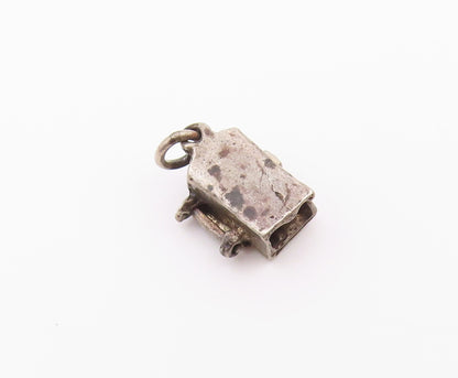 925 Sterling Silver  Vintage Old Fashioned Furnace Pendant (OPENS)  PT17567