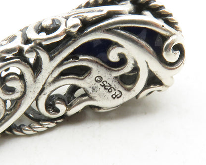 CAROLYN POLLACK RELIOS 925 Silver  Vintage Kyanite Swirl Cuff Bracelet  BT5039