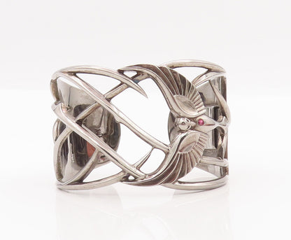 925 Sterling Silver Vintage Bracelet STEPHEN WEBSTER Cutout Rare Phoenix BT10458