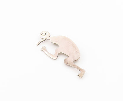 925 Sterling Silver Vintage Brooch Pin SOUTHWESTERN Kokopelli figure  BP12622