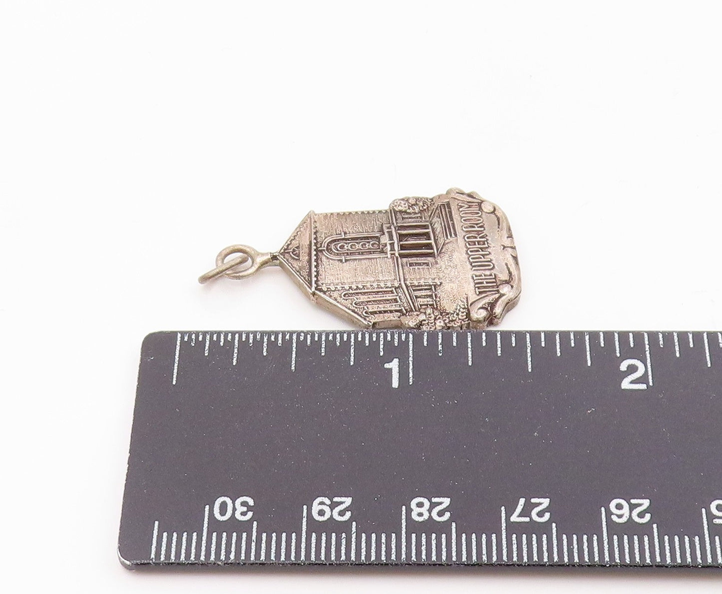 HOLLAND 925 Sterling Silver  Vintage The Upper Room Building Pendant  PT7170