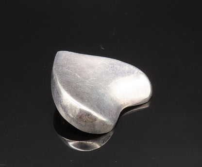 925 Silver  Vintage Minimalist Heart Shaped Non Pierced Earrings  EG11773