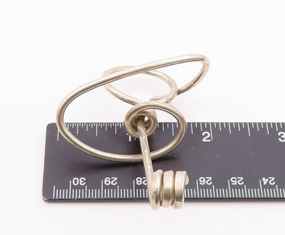 925 Sterling Silver  Vintage Modernist Shiny Smooth Pendant  PT19640