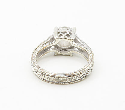 925 Sterling Silver  Sparkling Prong Set Cubic Zirconia Band Ring Sz 6 RG15936