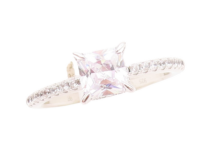 925 Sterling Silver Vintage Ring Minimalist CZ Wedding Ring  Sz 7 RG30357
