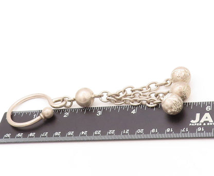 925 Sterling Silver Vintage Keychain MIDDLE EAST Puffed Beaded Design   TR3774