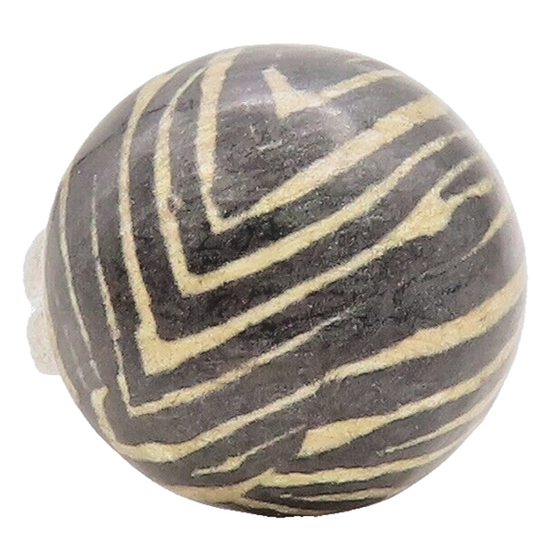 925 Sterling Silver Vintage Ring Design Enameled Solid Dome  Sz 7  RG29765