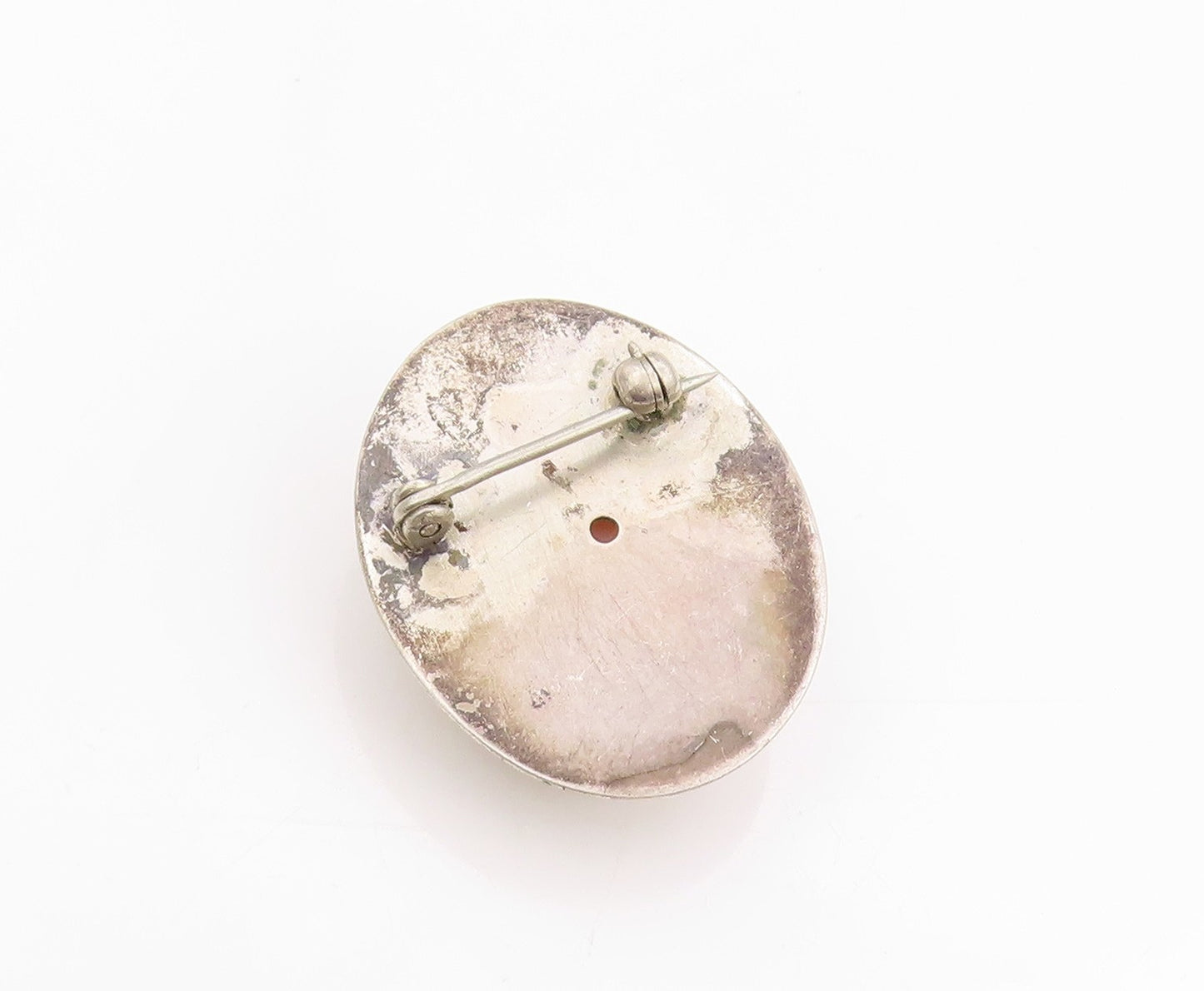 925 Sterling Silver Vintage Brooch Classic Carved Lady Profile Cameo Pin BP11831