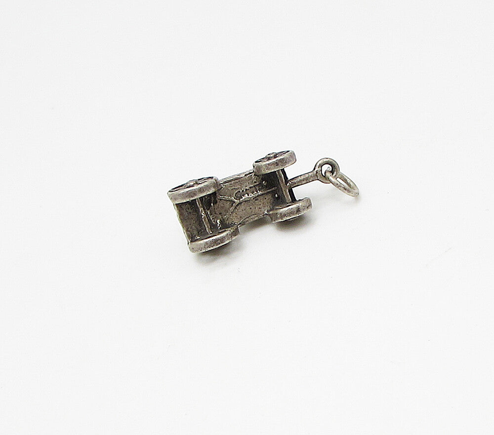925 Sterling Silver  Vintage Field Car Charm Pendant  PT2290