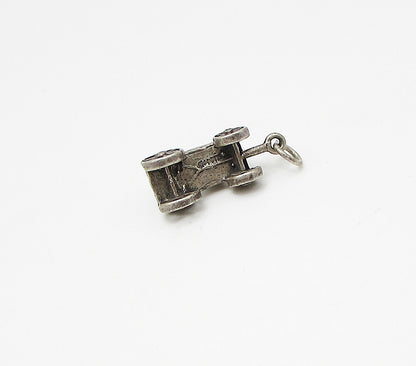 925 Sterling Silver  Vintage Field Car Charm Pendant  PT2290