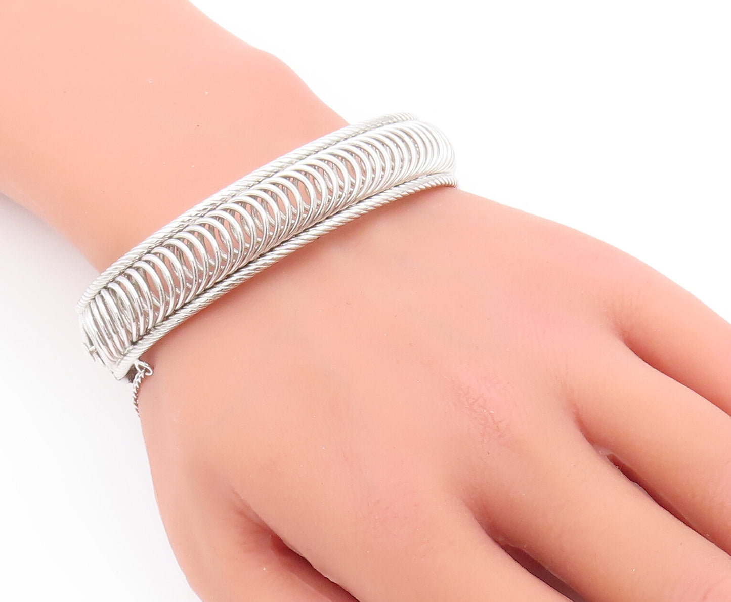 925 Sterling Silver Vintage Bracelet HARRY BICK Solid Ring Band Bangle  BT10344