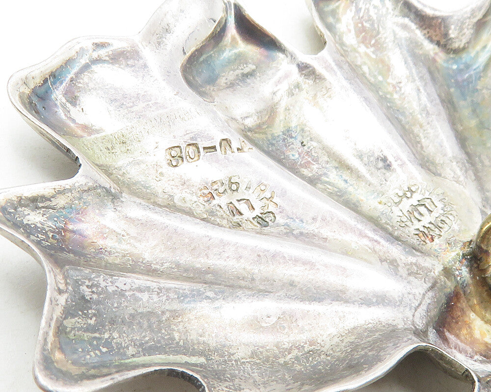 TAXCO MEXICO 925 Sterling Silver  Vintage Dark Tone Ribbon Pendant  PT7856