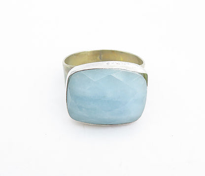 DTR JAY KING 925 Silver  Vintage Blue Chalcedony Cocktail Ring Sz 10.5  RG4838