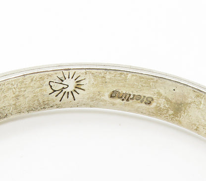 NAVAJO 925 Silver  Vintage Oxidized Pattern Petite Cuff Bracelet  BT6297
