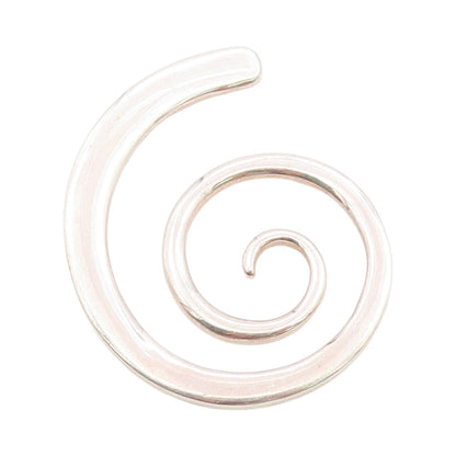925 Sterling Silver Vintage Pendant Minimalistic Spiral Cutout PT24690