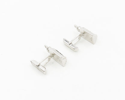 H.L.P. 925 Sterling Silver  Vintage Red & Green Topaz Flask Cufflinks  TR2598