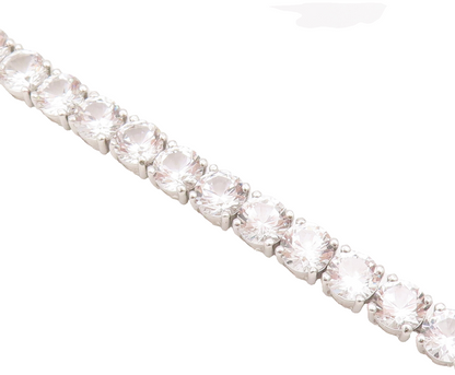 925 Sterling Silver Vintage Bracelet Round Cut Link CZ Tennis Bracelet  BT10313